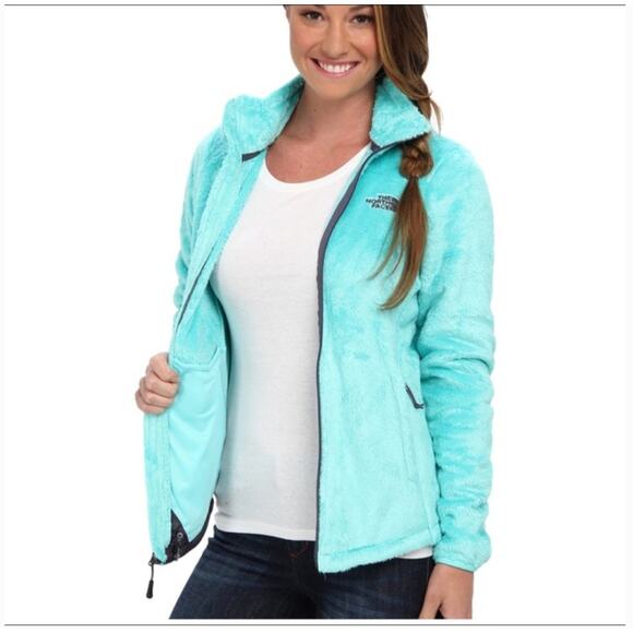 The North Face Women's Osito Fleece Full Zip Jacket Aqua Blue Size Small - Picture 2 of 15